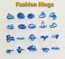 Lot Of 20 Wax  Fashion Rings. Wax Patterns For Lost Wax Casting 25-110