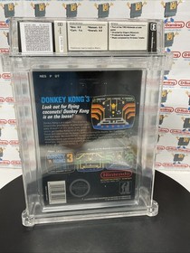 Donkey Kong 3 Arcade Classics Nintendo NES CIB Hangtab VGA WATA CGC Black Box DK