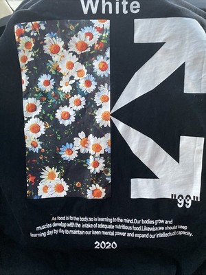 2020 Off-White c/o Virgil Abloh Main Label Abuse Of The Flower T-Shirt Small