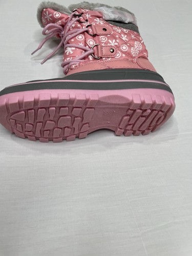 NIB!!! Dream Pairs KRIVER-1 Pink Waterproof Insulated Kids's Size 3 Snow Boots - Picture 12 of 19