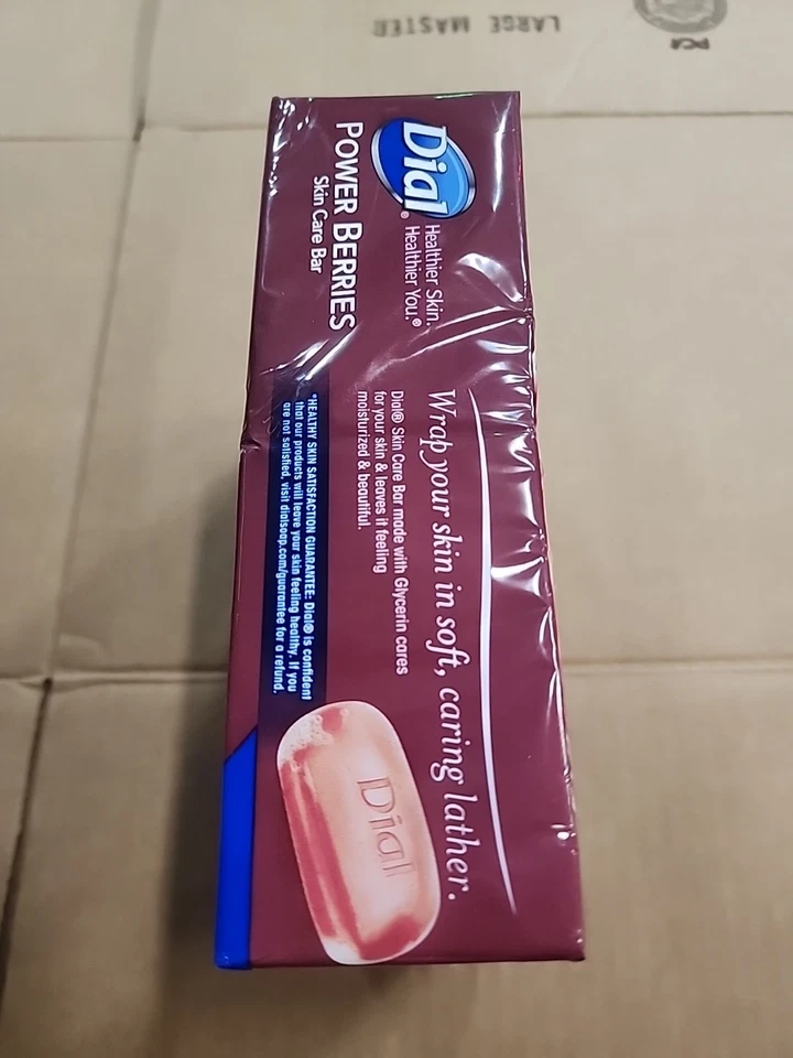 Jabón en barra Dial Power Berries paquete de 8 descontinuado limpieza suave glicerina sebo Foto 2 de 4