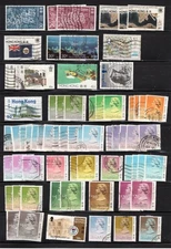Hong Kong ~ Lot / Collection / Stock ~ 345 Used Stamps ~ 6 Scans