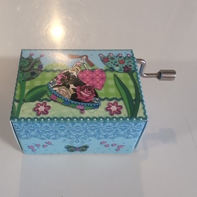 Vintage Fridolin Mini Music Box Germany Plays MELODIE: ''Happy birthday''