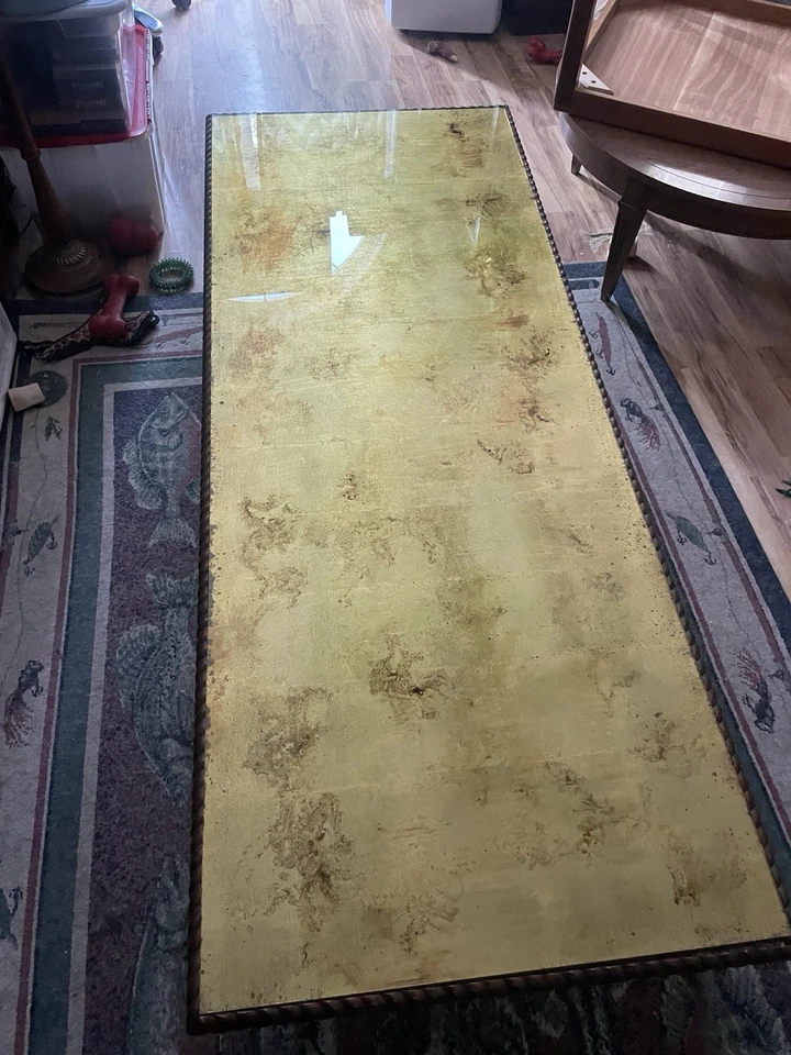 VTG 60s Eglomise Neoclassical Classic Italian Style Coffee Table Baroque Rococo - Image 4 of 4