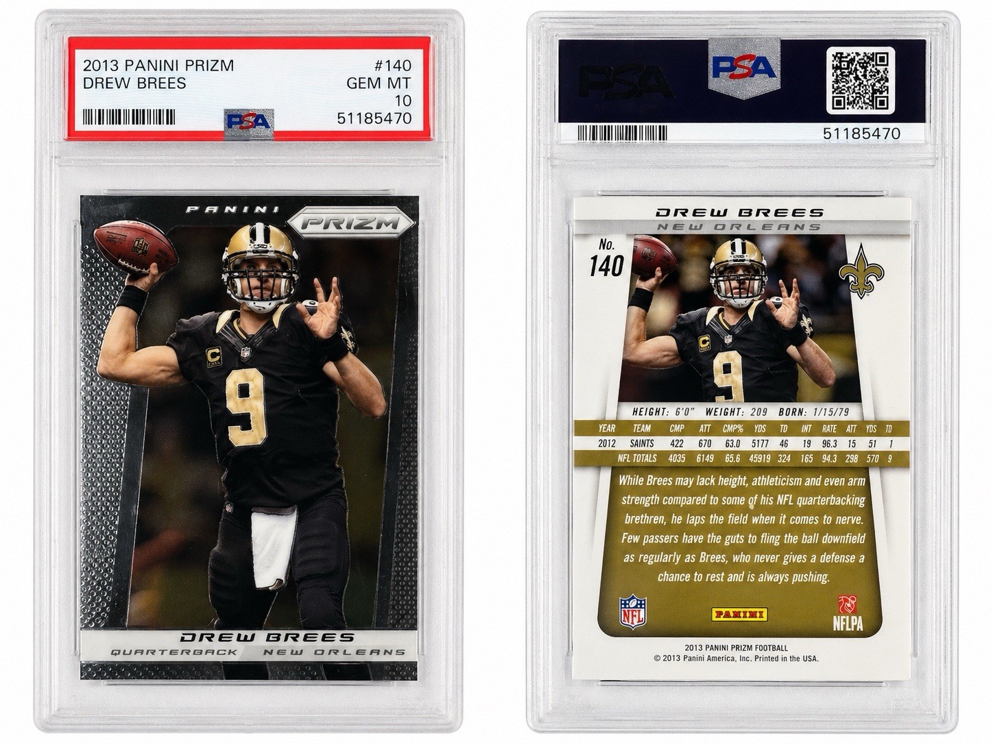 Panini Drew Brees front