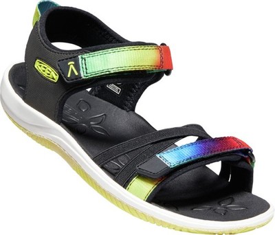 Keen Mädchen Sandale Verano 1024831 Schwarz Bunt, Waschmaschinengeeignet Gr32/33