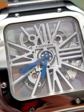 2019 Cartier Santos Skeleton Dial Steel 40mm WHSA0007 Warranty to Dec 2027 4