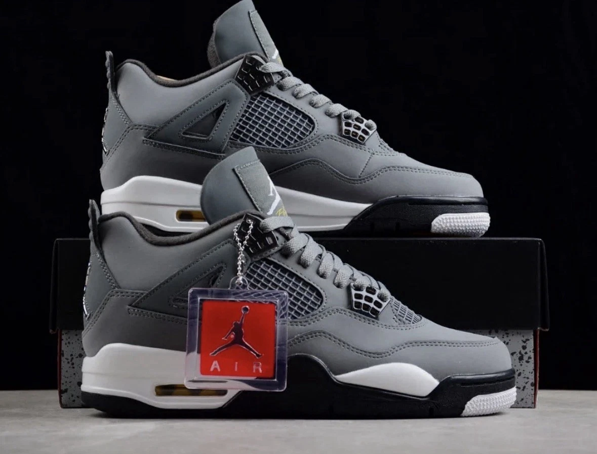 Jordan 4 "Cool Grey" Retro Basketball Shoes Men’s Mid Top US Size 11