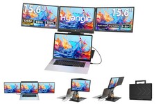 Hyangin 15.6" Triple Screen Laptop Monitor Extender 1200P Portable Quad Monitor