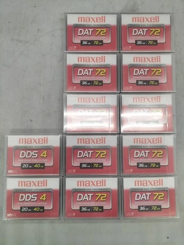 [ New ] MAXELL DAT 72 72GB Data Tape lot of 10 & DDS 4 lot of 2 250704