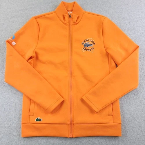 Lacoste Sport Track Jacket Men S Miami Open Full Zip Crocodile Tennis **SM FLAWS
