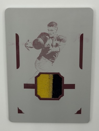 ELROY HIRSCH 2016 NATIONAL TREASURES COLLEGIATE GAME USED PATCH 1/1 MICHIGAN HOF