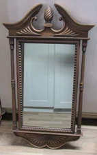 Colonial Style Wall Mirror BURWOOD 1972 Vintage #0355 Columns Split Pediment Y71