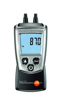 Testo 510 Differential Pressure Gauge HVAC Manometer with Backlit Display