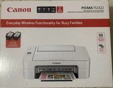 Used CANON TS 3322 Wireless Color Printer/Scanner W/Power Cord/Tested & Works