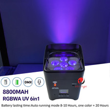 RGBWAUV 6in1 6x18w Wireless LED Par Light Wifi APP Smart Battery DJ Led Uplight