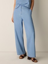 EILEEN FISHER Cotton Stretch Denim Straight Jean LIGHT WASH