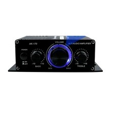 AK-170 DC12V 2 Ch HiFi Bass Power Amplifier Stereo Audio FM Car Home AMP 400W