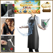 Waterproof Apron 40 Inch Heavy Duty Vinyl Rubber Bib Dishwashing Cleaning