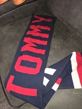 Tommy Hilfiger SPELLOUT Cotton Winter Scarf Blue