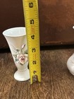 2 Vintage Lefton China Handpainted Vases #1847W No Chips/Crack 4” Tall — photo 10