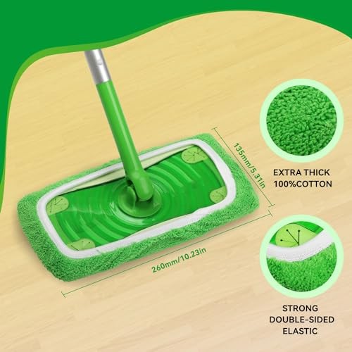 10 Pack Reusable Wet Pads Refill Mop Pads Compatible with Swiffer Sweeper Mops - Picture 7 of 7