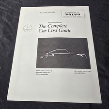 Vintage 1988 Volvo IntelliChoice Complete Car Cost Guide Booklet