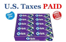 10x14g Wrigley's Orbit Blueberry Sugar-Free Chewing Gum (100 pieces total)