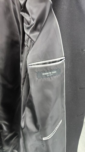NEW Kenneth Cole New York Men's Black Long Over Coat Size 54R - Picture 11 of 16