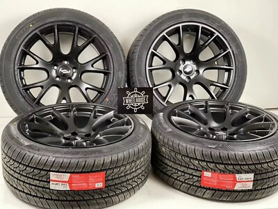 20x9 20x10.5 MATTE BLK SRT HELLCAT WHEELS  TIRES CHARGER CHALLENGER RED EYE 392