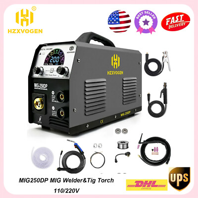 HZXVOGEN 4in1 MIG Welder Aluminum &TIG Torch MMA TIG Welder MIG Welder,110/220V