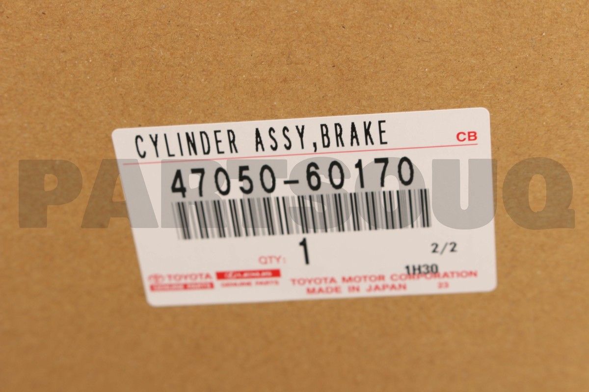 4705060170 Genuine Toyota BRAKE BOOSTER ASSY, W/MASTER CYLINDER