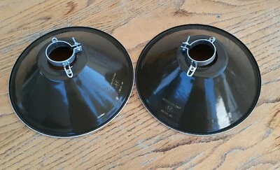 2-porcelain lamp shades, Army surplus new old stock...Vintage