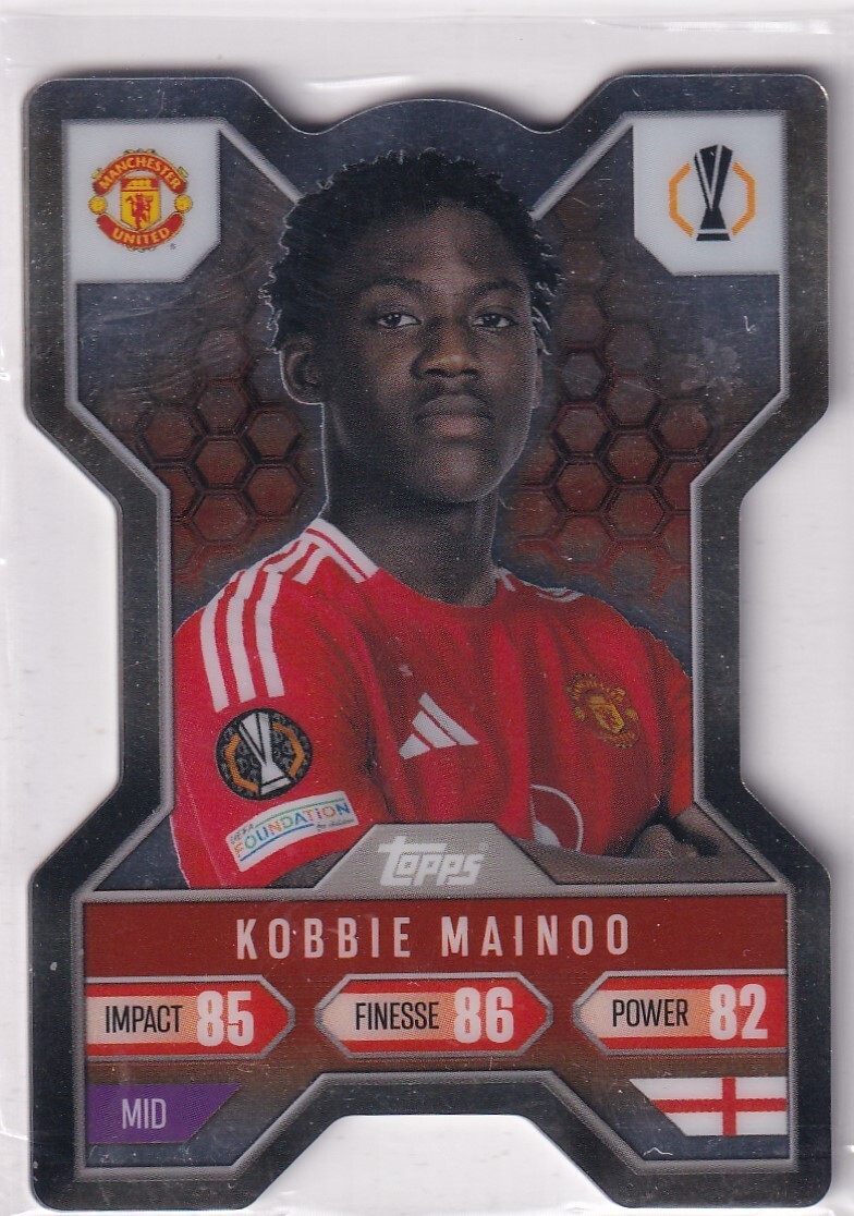 KOBBIE MAINOO ToppsJapaneditionトーディングカード 2024-25 Topps UEFA KOBBIE MAINOO PINK SPARKLE Man Utd