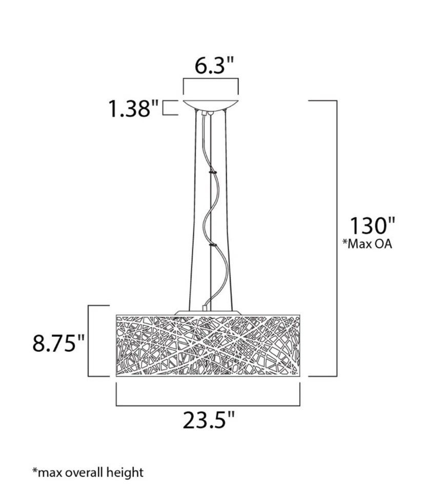 Lindo pingente de luz ET2 E21308-10BZ/BUL/BUL bronze - Imagem 2 de 3
