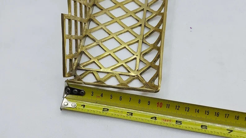 Estante de pared de latón macizo sin lacar, estante para ducha, estante de baño de latón Foto 3 de 4