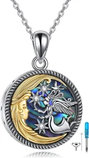 Guardian Angel Urn Necklace for Ashes Sterling Silver Angel Urn Pendant Crematio
