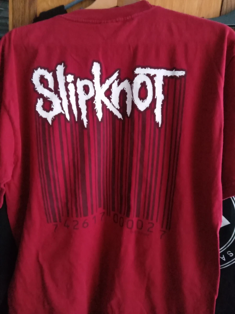 SLIPKNOT Vintage T-shirt Red Barcode (1999) Size:L (BLUE GRAPE Merch.)