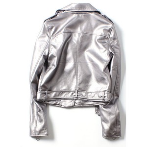 silver biker jacket womens