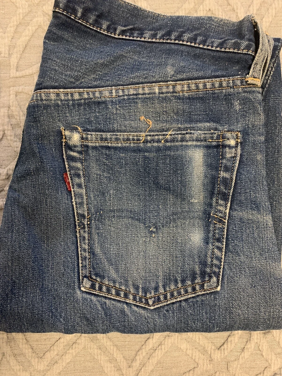 Men’s Original Vintage Levi's Big E Redline Selvedge Denim Jeans Size 33  501Z