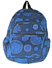 School backpack floral design for unisex - 13 x 9.5 x 3.5 inches