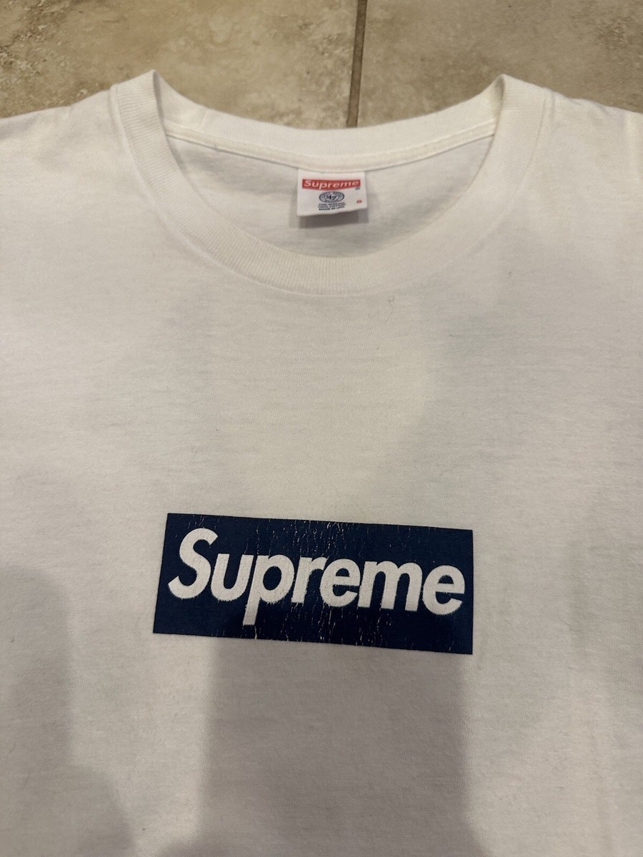 Supreme New York Yankees Box Logo Tee White Size S Used SS15