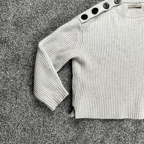 AllSaints Wool Cashmere Blend Sweater Pullover Size 8UK 4US S Rib Knit Cozy - Picture 4 of 16