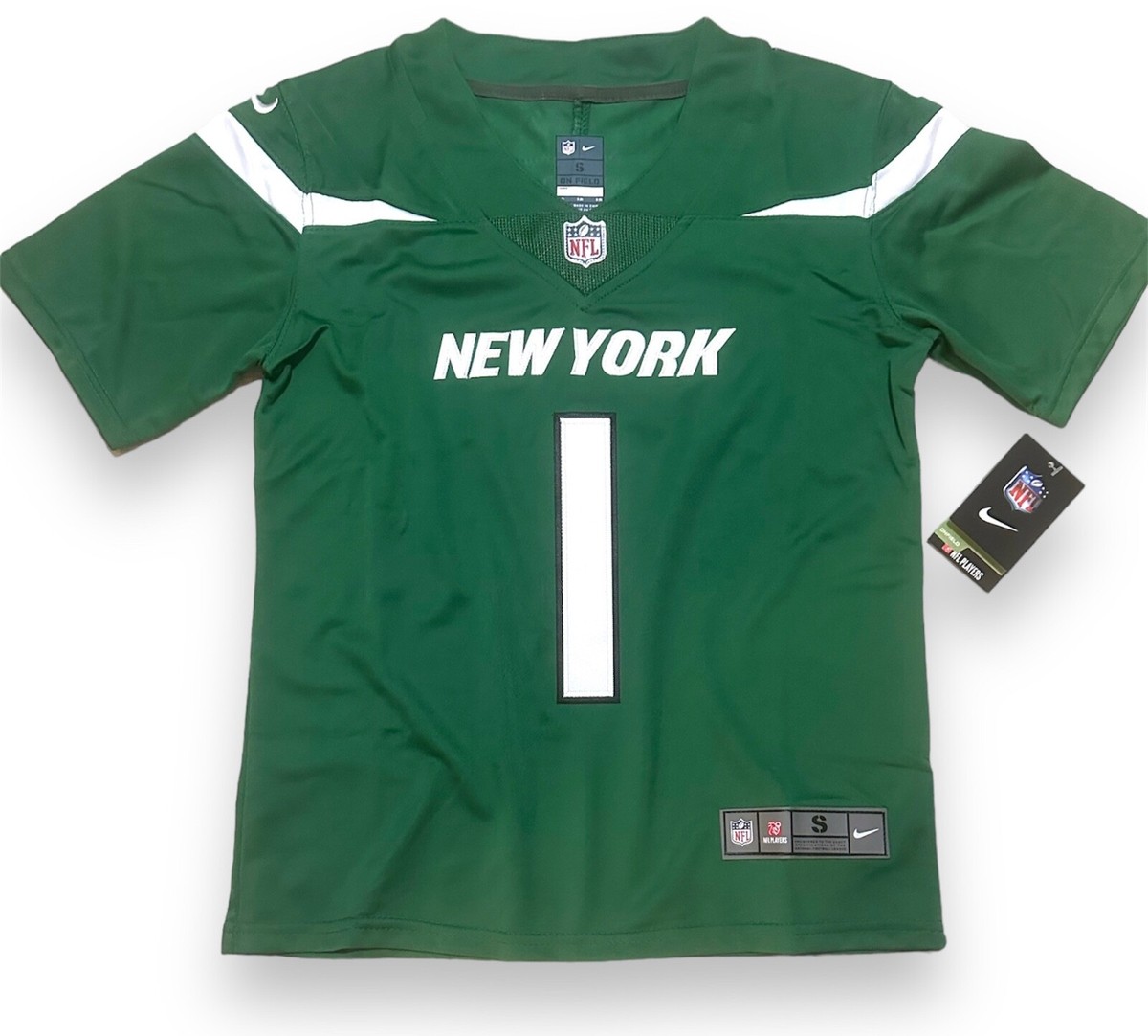 Sauce Gardner New York Jets Green Nike Jersey Stitched