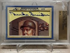 2018 Leaf History of Baseball HOF DUKE SNIDER/MONTE IRVIN Cut Signatures /10