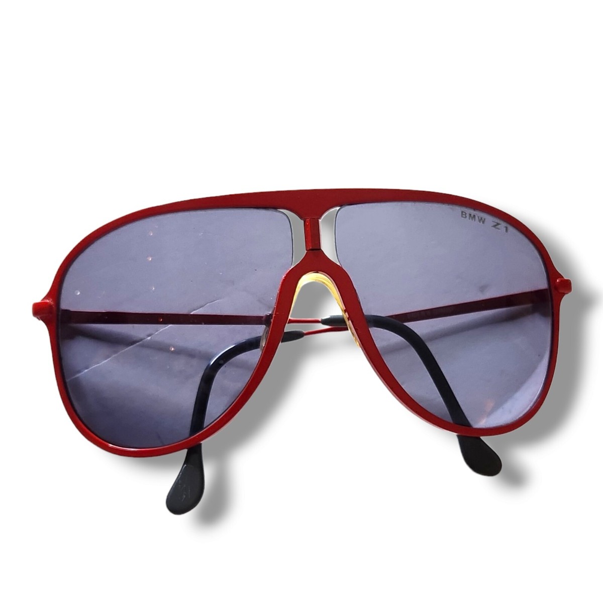 1980s BMW Classic Z1 Red Roadster Aviator Pilot Sunglasses 