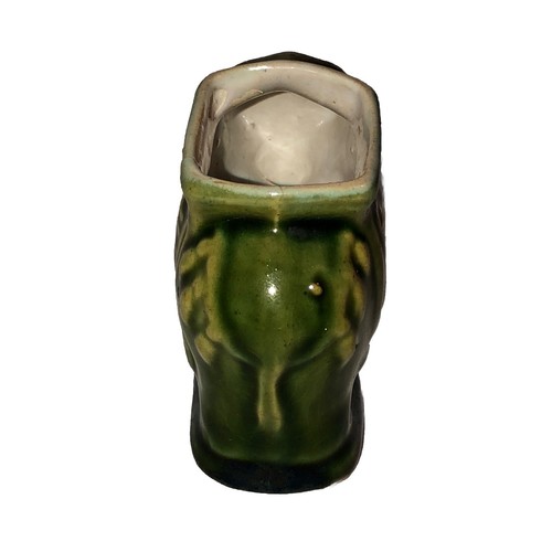 Mini statuina elefante verde in ceramica vintage alta 2,5" - Foto 6 di 8
