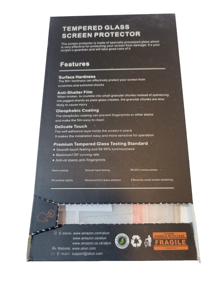 Ailun 4326558657 Screen Protector for iPhone 7 Plus, 8 Clear (3 Pack) Open Box - Image 2 of 2