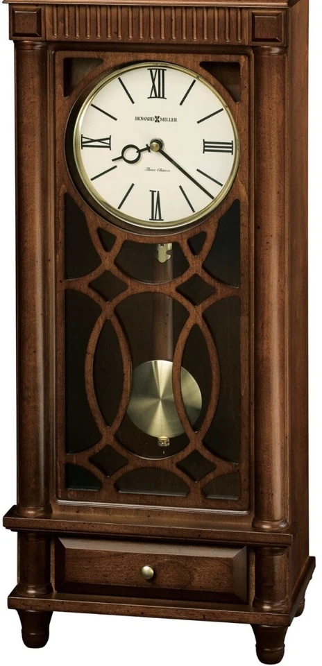 Howard Miller Lorna Mantel Clock 635170 Tuscany Cherry Antique Pendulum 22.5" H - Image 2 of 4