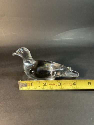 Baccarat französische klare Kristall Turteltaube Figur Briefbeschwerer 2,5 "x 4" - Bild 3 von 17